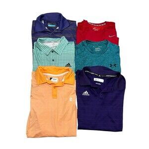 Adidas UA PGA Golf Polo Mens Size Medium Lightweight Athletic Shirt Lot